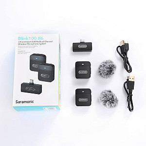 Saramonic Blink 100 B6 USB Type C 2.4G Dual Channel Wireless Microphone